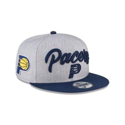 Indiana Pacers Gorra | New Era Official NBA Draft 9fifty Snapback Cap Mexico - Grises